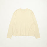 Original Silk Cotton Knit Long Sleeve Tee / Cream Yellow