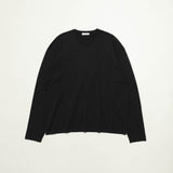 Original Silk Cotton Knit Long Sleeve Tee / Black