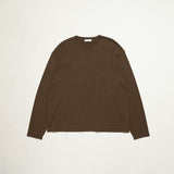 Original Silk Cotton Knit Long Sleeve Tee / Brown