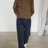 Original Silk Cotton Knit Long Sleeve Tee / Brown