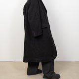 Wool Cashmere Oversized Coat Charcoal Grey