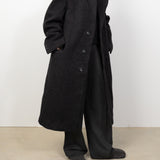 Wool Cashmere Oversized Coat Charcoal Grey