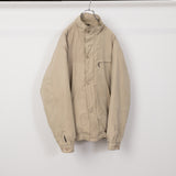 Poly Nylon Stand Neck Jacket Beige