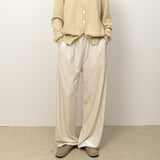 Cashmere Crew Neck Knit Cardigan Cream