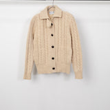 Pure Wool Cable Knit Cardigan