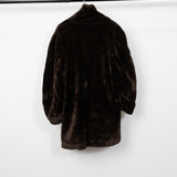 Fake Fur Coat Brown Made In France　