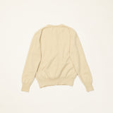 Cashmere Crew Neck Knit Cardigan Cream