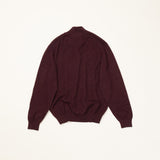 Cashmere Half Zip Knit Bordeaux