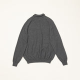 Cashmere Polo Knit Charcoal Grey