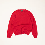 Cashmere V Neck Knit Red