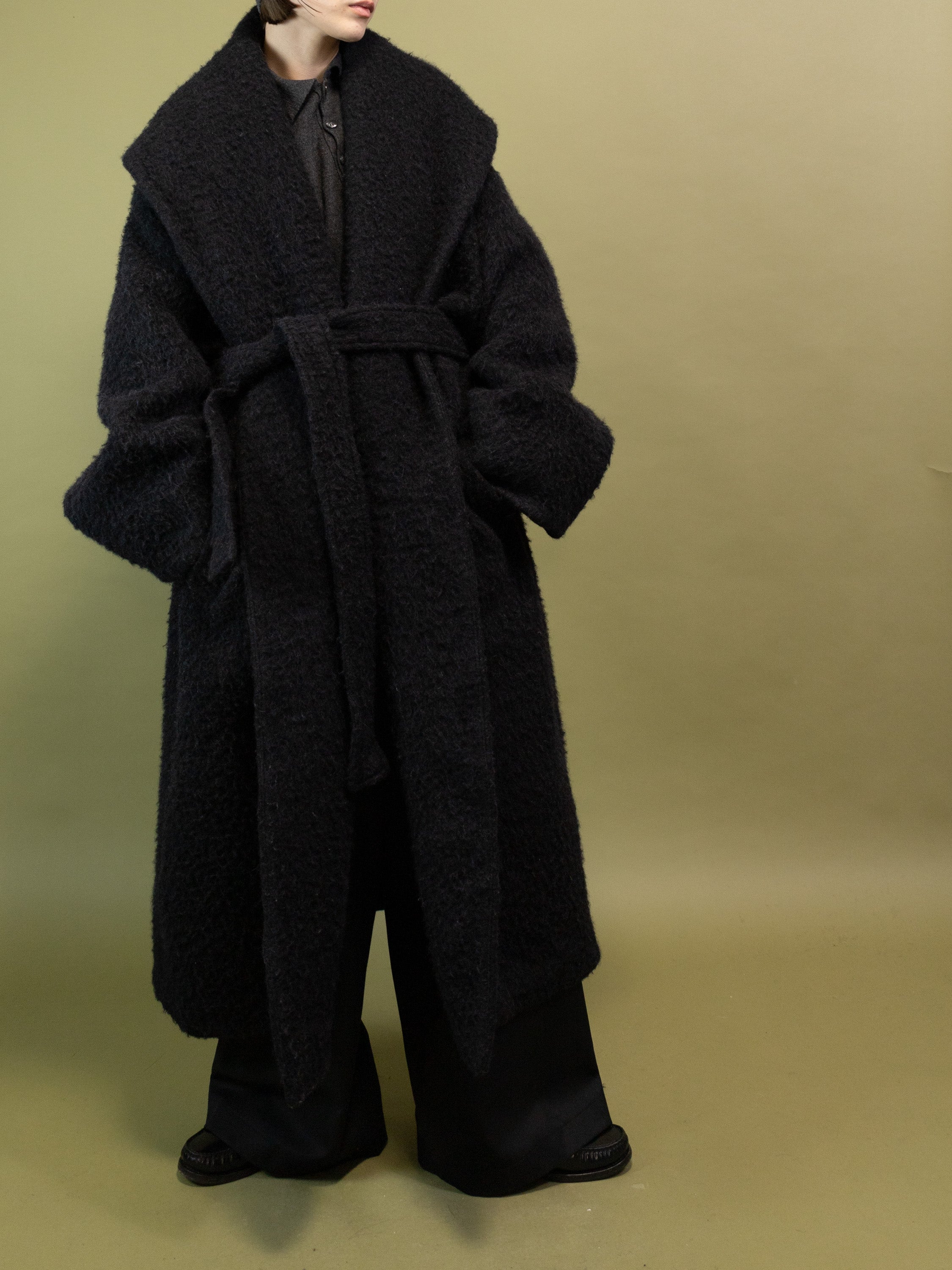 oll kyoto Oji mohair coat écru573cm袖口 - irt-bg.com