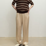 S/S Knit Top Brown