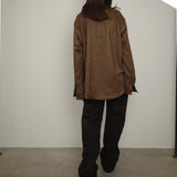 Original Faux Suede Shirt / Dark Brown