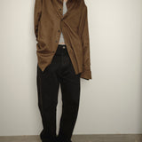 Original Faux Suede Shirt / Dark Brown