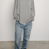 Original Silk Cotton Knit Long Sleeve Tee / Grey