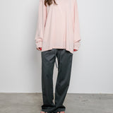 Original Silk Cotton Long Sleeve Tee / Pale Pink