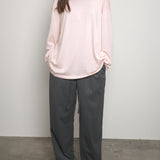 Original Silk Cotton Long Sleeve Tee / Pale Pink