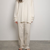 Original Silk Cotton Knit Long Sleeve Tee / Off White