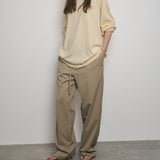 Original Silk Cotton Knit Long Sleeve Tee / Cream Yellow