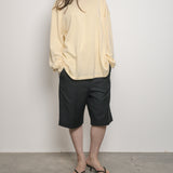 Original Silk Cotton Knit Long Sleeve Tee / Cream Yellow