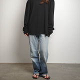 Original Silk Cotton Knit Long Sleeve Tee / Black