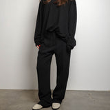 Original Silk Cotton Knit Long Sleeve Tee / Black