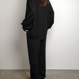 Original Silk Cotton Knit Long Sleeve Tee / Black