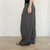 Original Wool Tuck Wide Pants / Grey