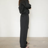 Original Wool Drawstring Pants /Black