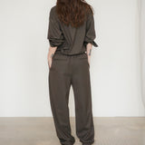 Original Wool Drawstring Pants / Olive Brown
