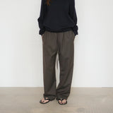 Original Wool Drawstring Pants / Olive Brown