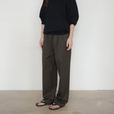 Original Wool Drawstring Pants / Olive Brown