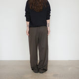 Original Wool Drawstring Pants / Olive Brown