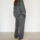 Original Wool Drawstring Pants / Grey