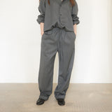 Original Wool Drawstring Pants / Grey