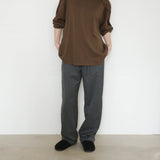Original Silk Cotton Knit Long Sleeve Tee / Brown