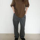Original Silk Cotton Knit Long Sleeve Tee / Brown