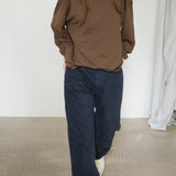 Original Silk Cotton Knit Long Sleeve Tee / Brown