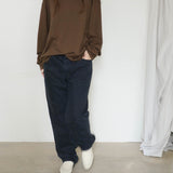Original Silk Cotton Knit Long Sleeve Tee / Brown