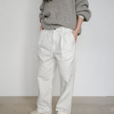 Original Washed Cotton Twill Pants / White
