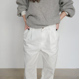 Original Washed Cotton Twill Pants / White
