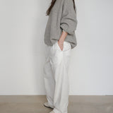 Original Washed Cotton Twill Pants / White