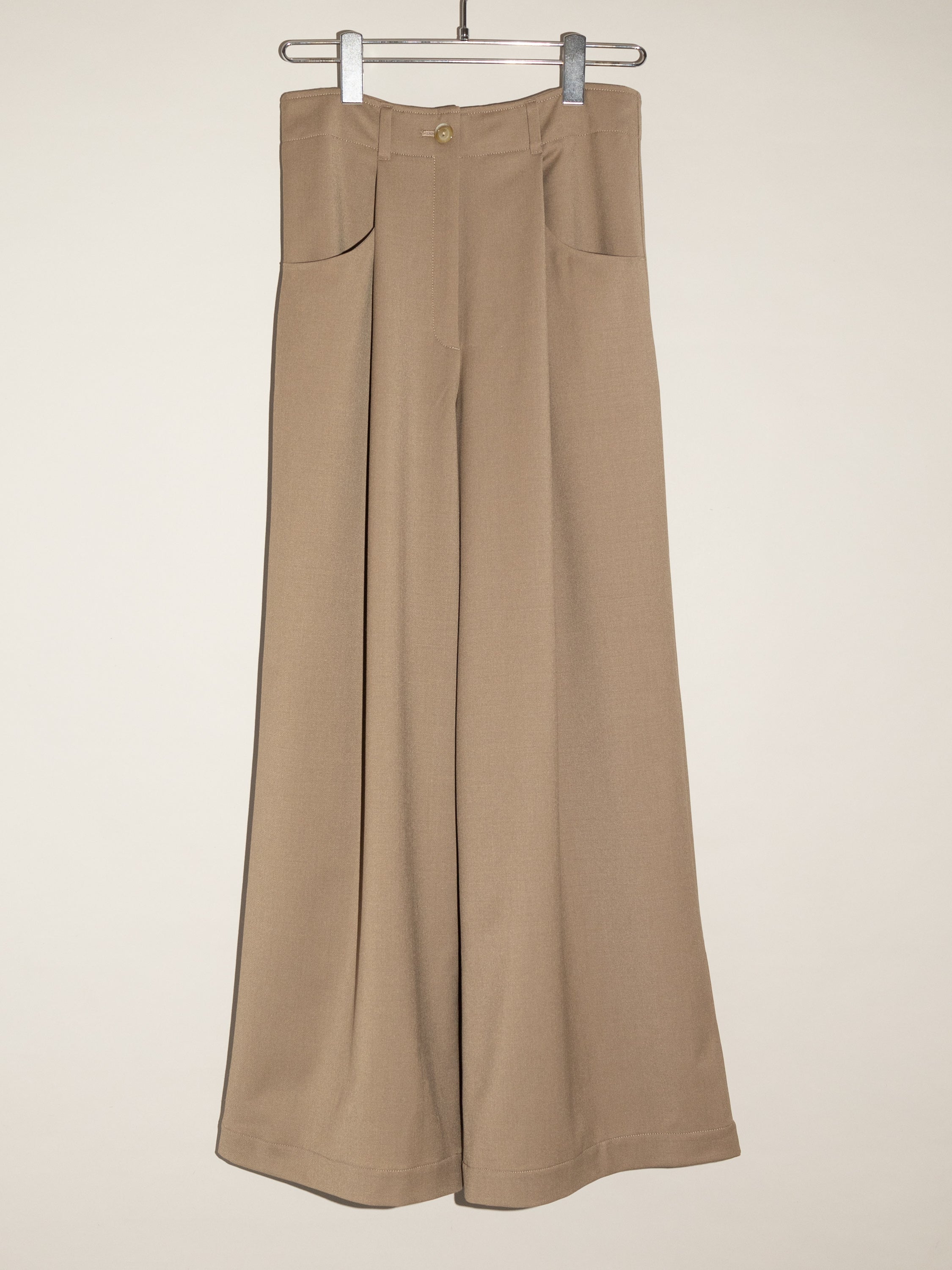 Original Tuck Wide Pants / Beige